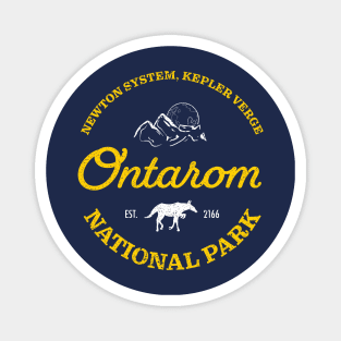 Ontarom National Park - yellow and white Magnet